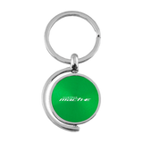 Ford Mustang Mach-E Round Spinner Green Key Chain Ring Fob Official Licensed