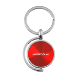 Ford Mustang Mach-E Round Spinner Red Key Chain Ring Fob Official Licensed