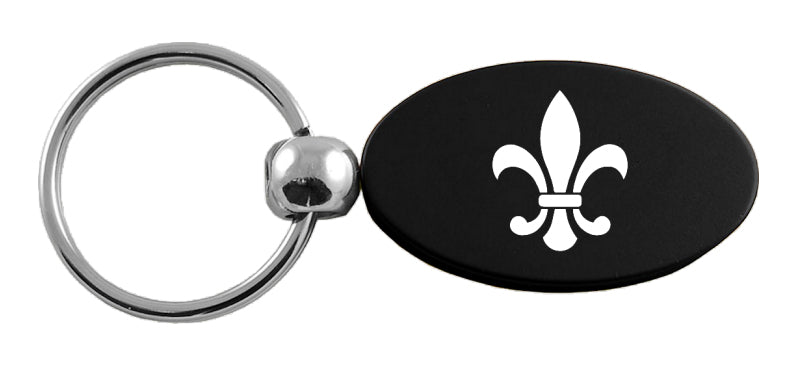 Fleur-De-Lis Oval Key Chain Fob - Official Licensed