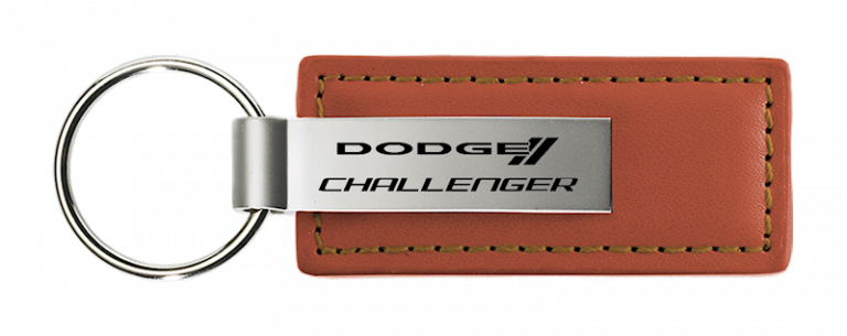 Dodge Challenger Leather Key Chain Fob - Official Licensed