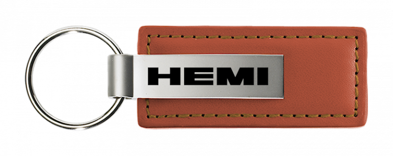 Mopar Hemi Leather Key Chain Fob - Official Licensed