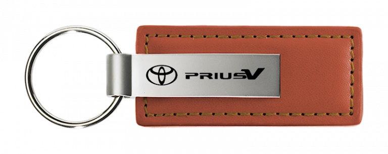 Toyota Prius V Leather Key Chain Fob - Official Licensed