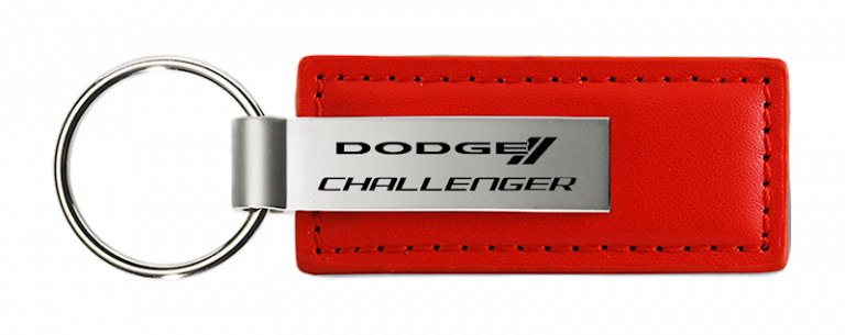 Dodge Challenger Leather Key Chain Fob - Official Licensed
