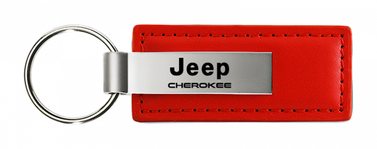 Jeep Cherokee Leather Key Chain Fob - Official Licensed