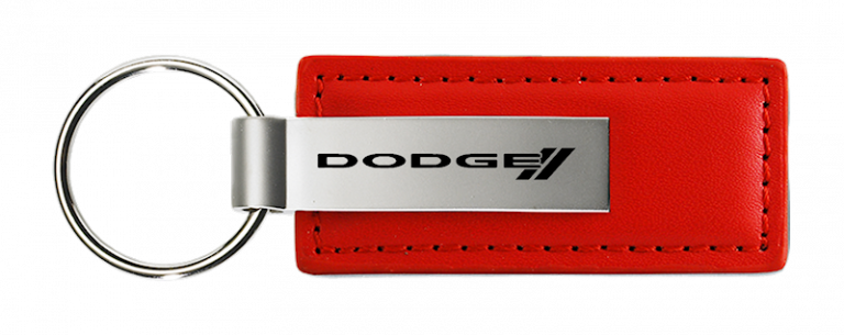 Dodge Stripe Leather Key Chain Fob - Official Licensed