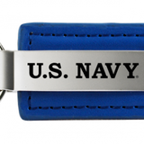 Military U.S. Navy Leather Key Chain Fob - Official Licensed