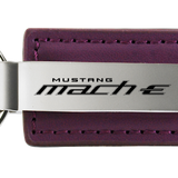 Ford Mustang Mach-E Purple Authentic Leather Logo Key Chain Fob Official License