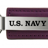 Military U.S. Navy Leather Key Chain Fob - Official Licensed