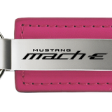 Ford Mustang Mach-E Pink Authentic Leather Logo Key Chain Fob Official Licensed
