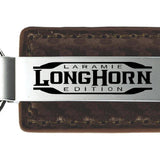 RAM Longhorn Laramie Carbon Fiber Leather Key Chain Fob - Official Licensed