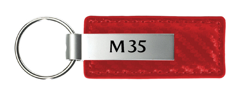 Acura M35 Carbon Fiber Leather Key Chain Fob - Official Licensed