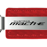 Ford Mustang Mach-E Red Carbon Fiber Texture Leather Key Chain Official Licensed