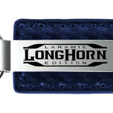 RAM Longhorn Laramie Carbon Fiber Leather Key Chain Fob - Official Licensed
