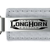 RAM Longhorn Laramie Carbon Fiber Leather Key Chain Fob - Official Licensed