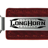 RAM Longhorn Laramie Carbon Fiber Leather Key Chain Fob - Official Licensed