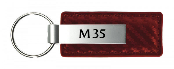 Acura M35 Carbon Fiber Leather Key Chain Fob - Official Licensed