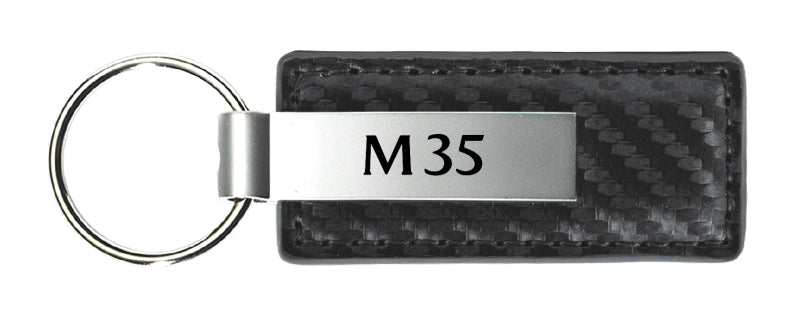 Acura M35 Carbon Fiber Leather Key Chain Fob - Official Licensed