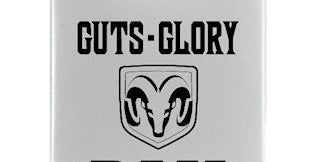 RAM Guts - Glory - Duo Leather / Chrome Key Chain Fob - Official Licensed