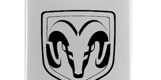 RAM Head Duo Leather / Chrome Key Chain Fob - Official Licensed