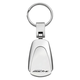 Ford Mustang Mach-E Satin Chrome Teardrop Key Chain Fob Ring Official Licensed