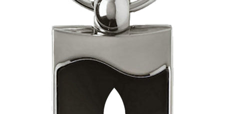 Fleur-De-Lis Rectangular Wave Key Chain Fob - Official Licensed