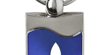 Fleur-De-Lis Rectangular Wave Key Chain Fob - Official Licensed