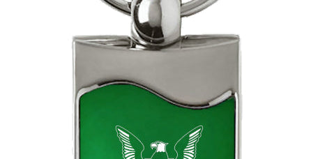 U.S. Navy Insignia Rectangular Wave Key Chain Fob - Official Licensed