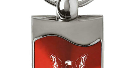 U.S. Navy Insignia Rectangular Wave Key Chain Fob - Official Licensed