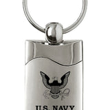 U.S. Navy Insignia Rectangular Wave Key Chain Fob - Official Licensed