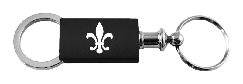 Fleur-De-Lis Anodized Aluminum Valet Key Chain Fob - Official Licensed