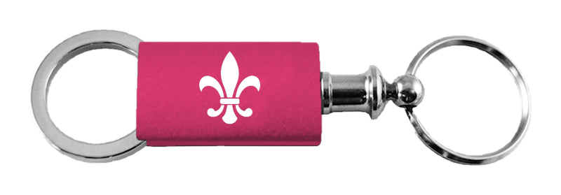 Fleur-De-Lis Anodized Aluminum Valet Key Chain Fob - Official Licensed
