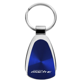 Ford Mustang Mach-E Logo Blue Teardrop Key Chain Fob Ring Official Licensed