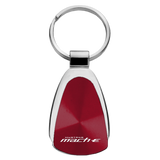 Ford Mustang Mach-E Logo Burgundy Teardrop Key Chain Fob Ring Official Licensed