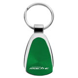 Ford Mustang Mach-E Logo Green Teardrop Key Chain Fob Ring Official Licensed