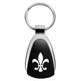 Fleur-De-Lis Teardrop Key Chain Fob - Official Licensed