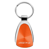 Ford Mustang Mach-E Logo Orange Teardrop Key Chain Fob Ring Official Licensed