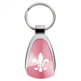 Fleur-De-Lis Teardrop Key Chain Fob - Official Licensed