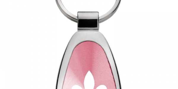 Fleur-De-Lis Teardrop Key Chain Fob - Official Licensed