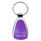 Ford Mustang Mach-E Logo Purple Teardrop Key Chain Fob Ring Official Licensed