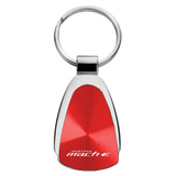 Ford Mustang Mach-E Logo Red Teardrop Key Chain Fob Ring Official Licensed