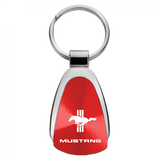 Ford Mustang Tri-Bar Teardrop Key Chain Fob - Official Licensed