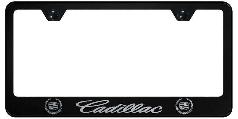 Cadillac Standard License Plate Frame - Laser Etched - Official Licensed
