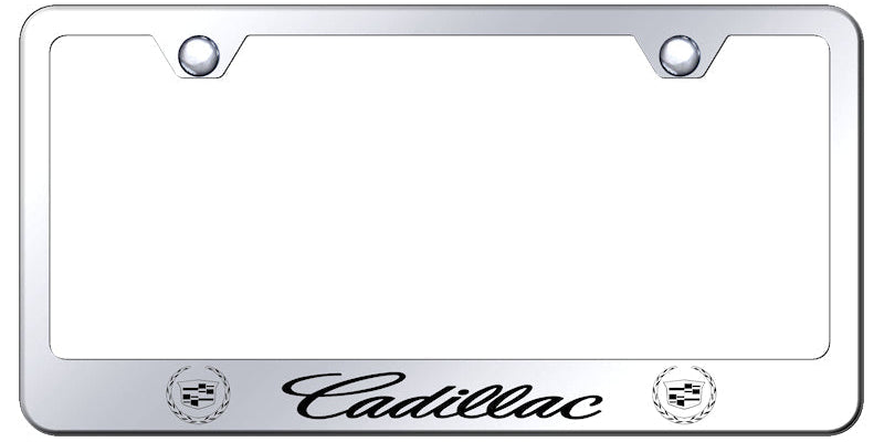 Cadillac Standard License Plate Frame - Laser Etched - Official Licensed
