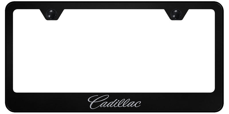 Cadillac (Name Only) Standard License Plate Frame - Laser Etched - Official Licensed