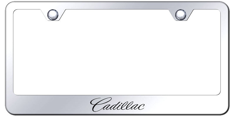 Cadillac (Name Only) Standard License Plate Frame - Laser Etched - Official Licensed