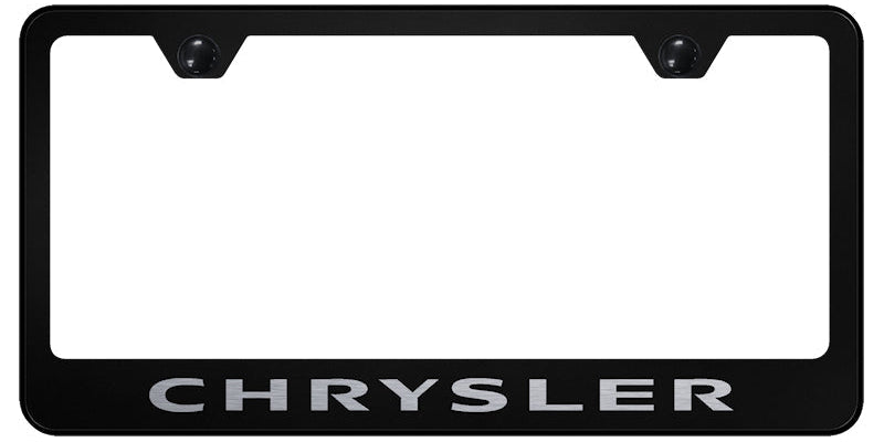 Chrysler Standard License Plate Frame - Laser Etched Mirrored - Official Licensed