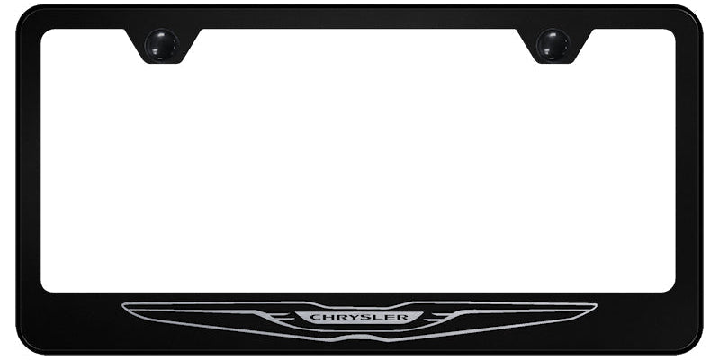 Chrysler (Logo Only) Standard License Plate Frame - Laser Etched - Official Licensed