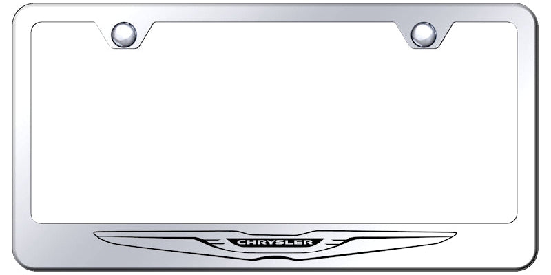 Chrysler (Logo Only) Standard License Plate Frame - Laser Etched - Official Licensed