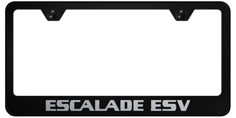 Cadillac Escalade ESV Standard License Plate Frame - Laser Etched - Official Licensed