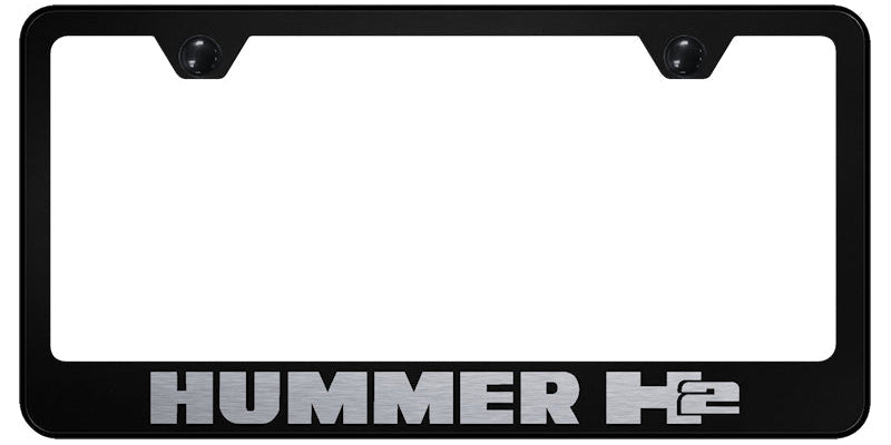 Hummer H2 Logo Standard License Plate Frame - Laser Etched - Official Licensed